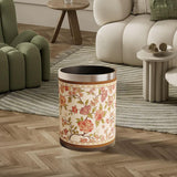 Maxbell Trash Can PU Leather Accessory Garbage Can for Bedroom Bathroom Laundry Room Style A