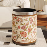 Maxbell Trash Can PU Leather Accessory Garbage Can for Bedroom Bathroom Laundry Room Style A