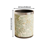 Maxbell Trash Can PU Leather Accessory Garbage Can for Bedroom Bathroom Laundry Room Style B