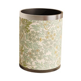 Maxbell Trash Can PU Leather Accessory Garbage Can for Bedroom Bathroom Laundry Room Style B