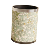 Maxbell Trash Can PU Leather Accessory Garbage Can for Bedroom Bathroom Laundry Room Style B