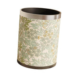 Maxbell Trash Can PU Leather Accessory Garbage Can for Bedroom Bathroom Laundry Room Style B