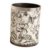 Maxbell Trash Can PU Leather Accessory Garbage Can for Bedroom Bathroom Laundry Room Style C