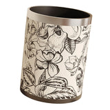 Maxbell Trash Can PU Leather Accessory Garbage Can for Bedroom Bathroom Laundry Room Style C