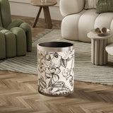 Maxbell Trash Can PU Leather Accessory Garbage Can for Bedroom Bathroom Laundry Room Style C