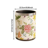 Maxbell Trash Can PU Leather Accessory Garbage Can for Bedroom Bathroom Laundry Room Style D