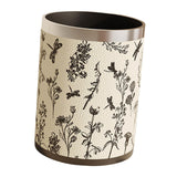 Maxbell Trash Can PU Leather Accessory Garbage Can for Bedroom Bathroom Laundry Room Style E