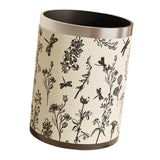 Maxbell Trash Can PU Leather Accessory Garbage Can for Bedroom Bathroom Laundry Room Style E