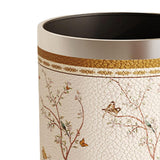 Maxbell Trash Can PU Leather Accessory Garbage Can for Bedroom Bathroom Laundry Room Style F