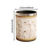 Maxbell Trash Can PU Leather Accessory Garbage Can for Bedroom Bathroom Laundry Room Style F