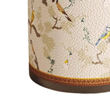 Maxbell Trash Can PU Leather Accessory Garbage Can for Bedroom Bathroom Laundry Room Style G