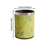 Maxbell Trash Can PU Leather Accessory Garbage Can for Bedroom Bathroom Laundry Room Style H