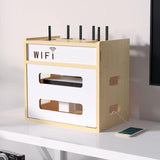 Maxbell Router Storage Box Dustproof Cable Management Case for Office Home Household