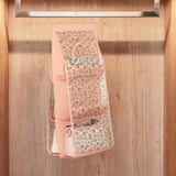 Maxbell over Door Bag Organizer Organization Hanging Bags Rack for Crafts Shoes Wall Pink