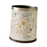 Maxbell PU Leather Trash Can Practical Waste Basket for Living Room Kitchen Bathroom