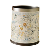 Maxbell PU Leather Trash Can Practical Waste Basket for Living Room Kitchen Bathroom