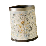 Maxbell PU Leather Trash Can Practical Waste Basket for Living Room Kitchen Bathroom