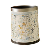 Maxbell PU Leather Trash Can Practical Waste Basket for Living Room Kitchen Bathroom