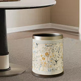 Maxbell PU Leather Trash Can Practical Waste Basket for Living Room Kitchen Bathroom