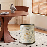 Maxbell PU Leather Trash Can Practical Waste Basket for Living Room Kitchen Bathroom