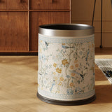 Maxbell PU Leather Trash Can Practical Waste Basket for Living Room Kitchen Bathroom