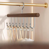 Maxbell Belt Hanger Wood 360 Degree Rotatable Stable Tie Rack for Tank Top