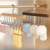 Maxbell Belt Hanger Wood 360 Degree Rotatable Stable Tie Rack for Tank Top