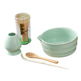 Maxbell 5 Pieces Matcha Set Japanese Tea Making for Friends Tea Lovers Holiday Gifts Blue