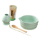 Maxbell 5 Pieces Matcha Set Japanese Tea Making for Friends Tea Lovers Holiday Gifts Blue