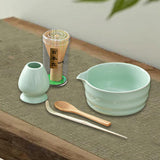 Maxbell 5 Pieces Matcha Set Japanese Tea Making for Friends Tea Lovers Holiday Gifts Blue