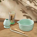 Maxbell 5 Pieces Matcha Set Japanese Tea Making for Friends Tea Lovers Holiday Gifts Blue