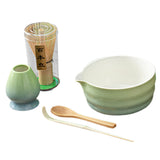 Maxbell 5 Pieces Matcha Set Japanese Tea Making for Friends Tea Lovers Holiday Gifts Green
