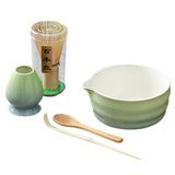 Maxbell 5 Pieces Matcha Set Japanese Tea Making for Friends Tea Lovers Holiday Gifts Green