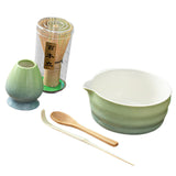 Maxbell 5 Pieces Matcha Set Japanese Tea Making for Friends Tea Lovers Holiday Gifts Green