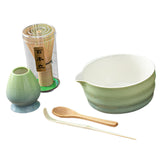 Maxbell 5 Pieces Matcha Set Japanese Tea Making for Friends Tea Lovers Holiday Gifts Green