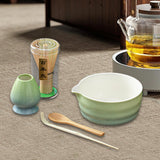 Maxbell 5 Pieces Matcha Set Japanese Tea Making for Friends Tea Lovers Holiday Gifts Green