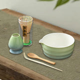 Maxbell 5 Pieces Matcha Set Japanese Tea Making for Friends Tea Lovers Holiday Gifts Green