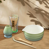 Maxbell 5 Pieces Matcha Set Japanese Tea Making for Friends Tea Lovers Holiday Gifts Green