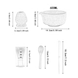 Maxbell 5 Pieces Matcha Set Japanese Tea Making for Friends Tea Lovers Holiday Gifts Green