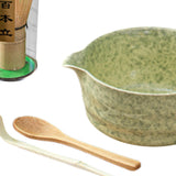 Maxbell 5 Pieces Matcha Set Japanese Tea Making for Friends Tea Lovers Holiday Gifts Yellow Green