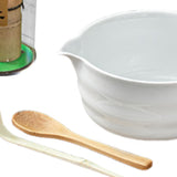Maxbell 5 Pieces Matcha Set Japanese Tea Making for Friends Tea Lovers Holiday Gifts White