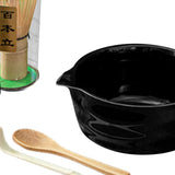 Maxbell 5 Pieces Matcha Set Japanese Tea Making for Friends Tea Lovers Holiday Gifts Black
