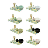 Maxbell 7Pcs Matcha Whisk Set Japanese Utensils Gift Handcrafted Making Tools Sifter Blue