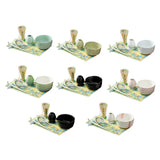 Maxbell 7Pcs Matcha Whisk Set Japanese Utensils Gift Handcrafted Making Tools Sifter Blue