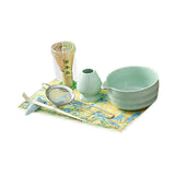 Maxbell 7Pcs Matcha Whisk Set Japanese Utensils Gift Handcrafted Making Tools Sifter Blue