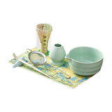 Maxbell 7Pcs Matcha Whisk Set Japanese Utensils Gift Handcrafted Making Tools Sifter Blue