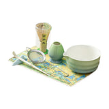 Maxbell 7Pcs Matcha Whisk Set Japanese Utensils Gift Handcrafted Making Tools Sifter Blue Green