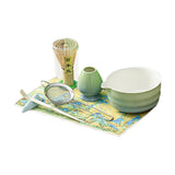 Maxbell 7Pcs Matcha Whisk Set Japanese Utensils Gift Handcrafted Making Tools Sifter Blue Green