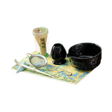 Maxbell 7Pcs Matcha Whisk Set Japanese Utensils Gift Handcrafted Making Tools Sifter Starry Black