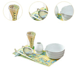 Maxbell 7Pcs Matcha Whisk Set Japanese Utensils Gift Handcrafted Making Tools Sifter White